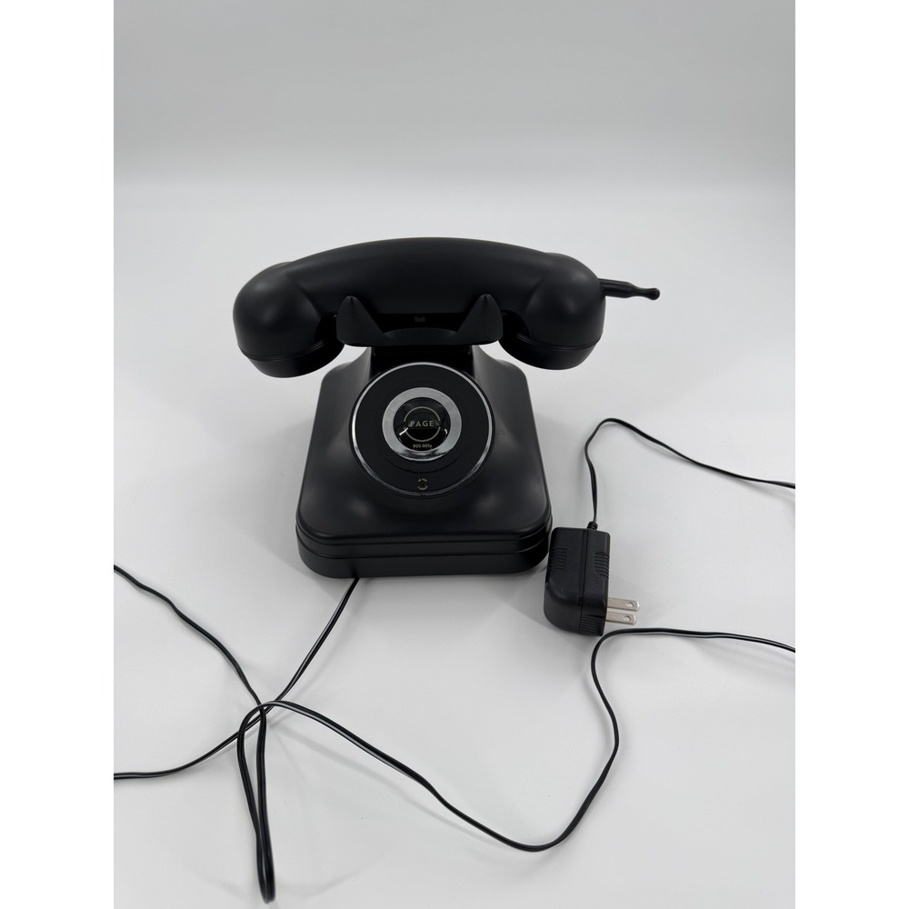 Pottery Barn Cordless Grand Phone Black Vintage Style 900MHz Tested/Working